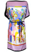 Tunique foulard en soie "Brushstroke Blocks/Painterly Pastels" d'Amanda